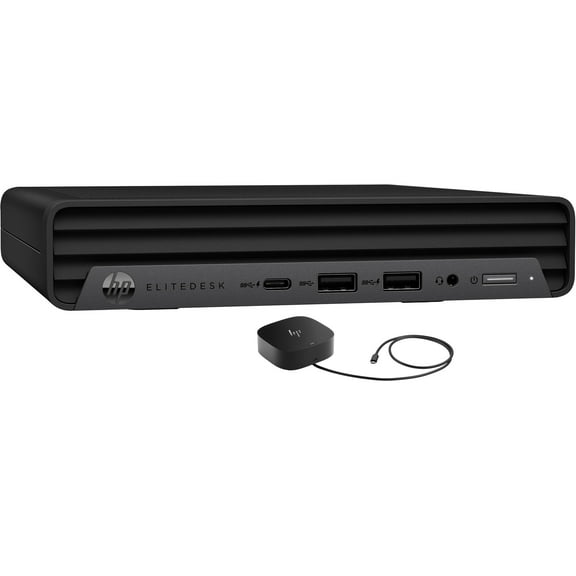 HP EliteDesk 800 G6 Business Mini Desktop (Intel i7-10700T vPro 8-Core, Intel UHD 630, 8GB RAM, 1TB PCIe SSD, Wifi, USB 3.2, Bluetooth, Win 10 Pro) with G5 Essential Dock