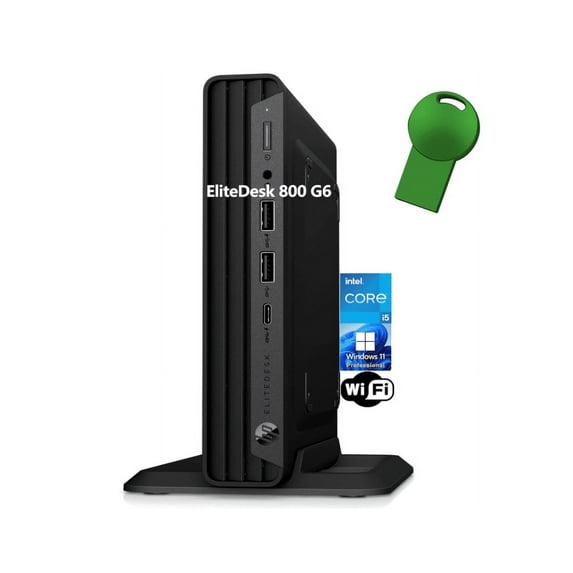 HP EliteDesk 800 G6 Business Mini PC Desktop Computer, Intel Hexa-Core i5-10400 (Beat i7-8700), 16GB DDR4 RAM, 1TB PCIe SSD, WiFi, Bluetooth, Type-C, Keyboard & Mouse, Windows 11 Pro