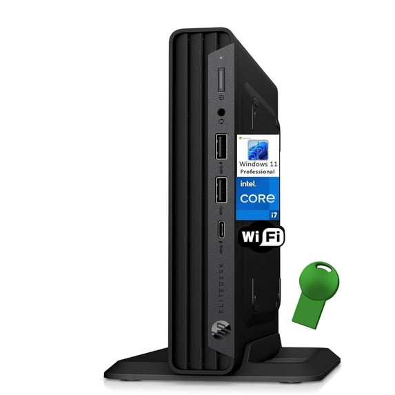 HP EliteDesk 800 G6 Business Mini PC Desktop Computer, Intel Octa-Core i7-10700 up to 4.8GHz, 64GB DDR4 RAM, 4TB PCIe SSD, 802.11AC WiFi, Bluetooth, Type-C, 3.13 lb, Windows 11 Pro