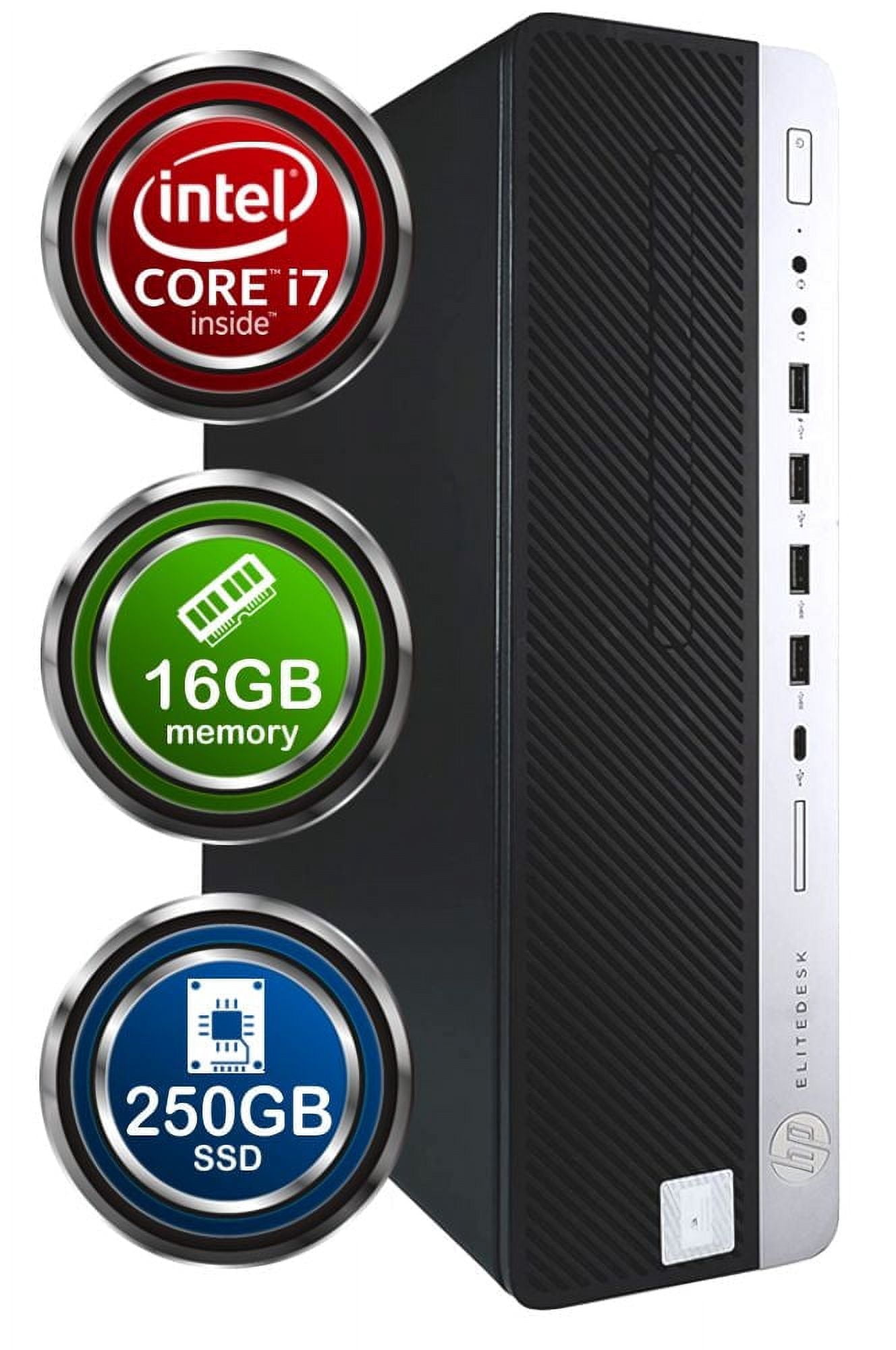 J　HP EliteDesk i7 16GB Wi-Fi SSD HP EliteDesk 800G4 Desktop Computer | Hexa Core Intel i7 (3.4GHz