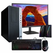 HP EliteDesk 800G4 Tower Desktop Computer | Hexa Core Intel i7 3.4 | 16GB DDR4 RAM | 500GB SSD Solid State | Windows 11 Professional | 24in LCD Monitor | Home or Office PC