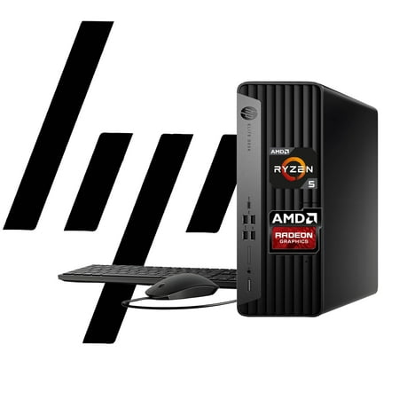 HP EliteDesk 805 G9 SFF Business Desktop Computer, AMD Ryzen 5 8500G, 128GB DDR5, 4TB PCIe SSD, Radeon 740M Graphics, Dual 4K Display Support, USB-C, HDMI, RJ-45, Wi-Fi, Wired KB & Mouse, Win11 Pro
