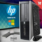 HP EliteDesk 8200 Desktop Computer PC, Intel Quad-Core i5, 500GB HDD, 8GB DDR3 RAM, Windows 10 Home, DVD, WIFI, 17in Monitor, USB Keyboard and Mouse (Used - Like New)