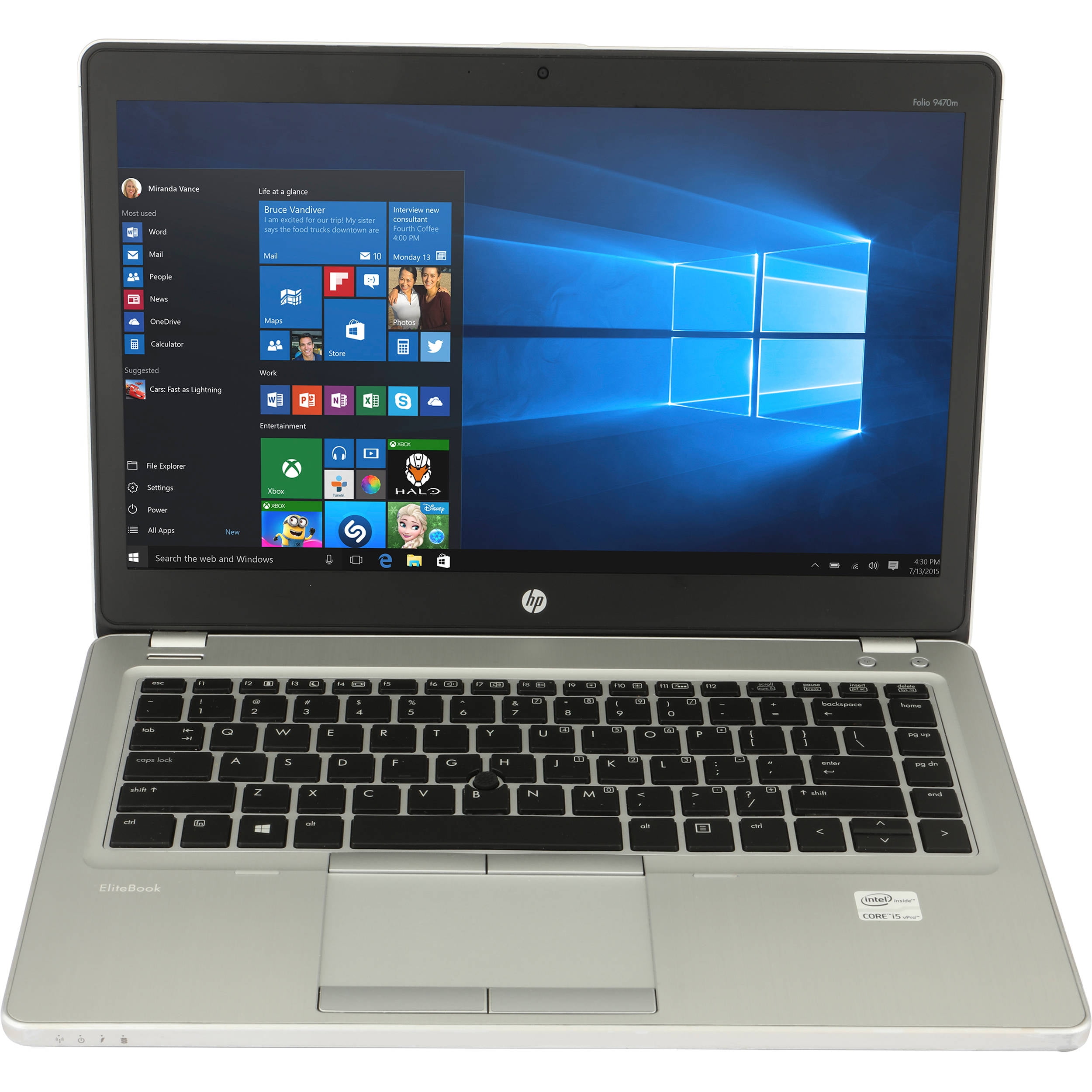 HP Elitebook Folio 9470M Laptop Intel Core i7 1.90 GHz 8Gb Ram