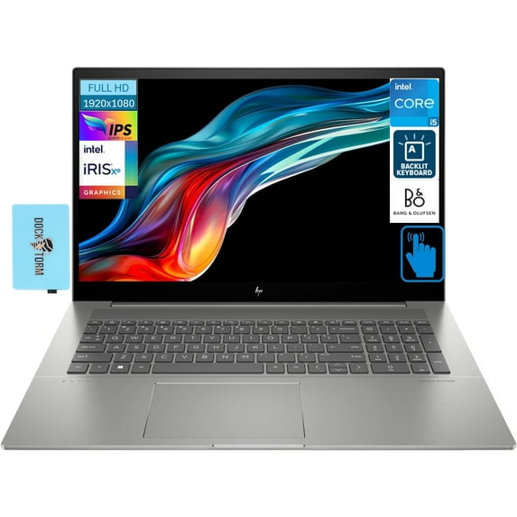 HP Envy 17 Essential Business Laptop 17.3in Touchscreen IPS FHD (Intel i5-13500H, 8GB RAM, 2TB PCIe SSD, Backlit KYB, B/O Speakers, 2 Thunderbolt 4, WiFi, Win 11 Pro) w/DKZ USB Port Expander