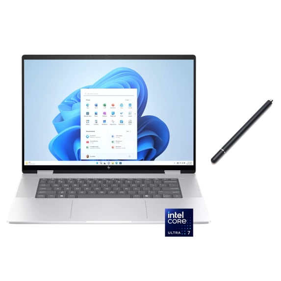 HP Envy 2-in-1 16" 2K Touch-Screen Laptop | Intel Core Ultra 7 155U |Intel graphics | 5MP IR camera | Backlit | Silver | 16GB RAM DDR5 | 2TB SSD | Windows 11 Home | Bundle with Stylus Pen