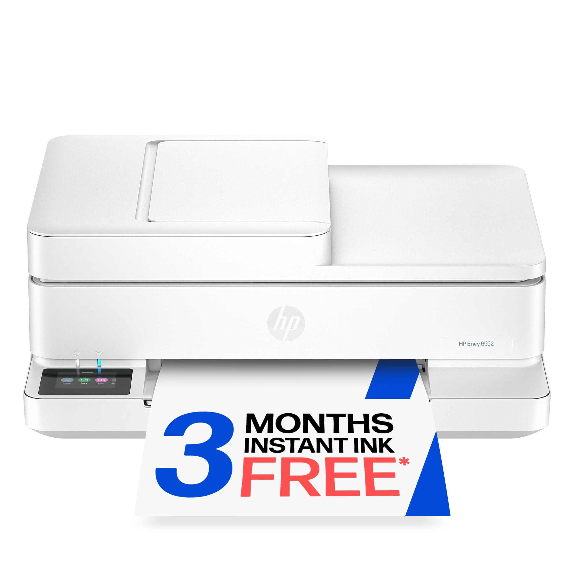 HP Envy 6552 Wireless All-in-One Color Photo Inkjet Printer, Scanner, Copier, 3mos Free Instant Ink
