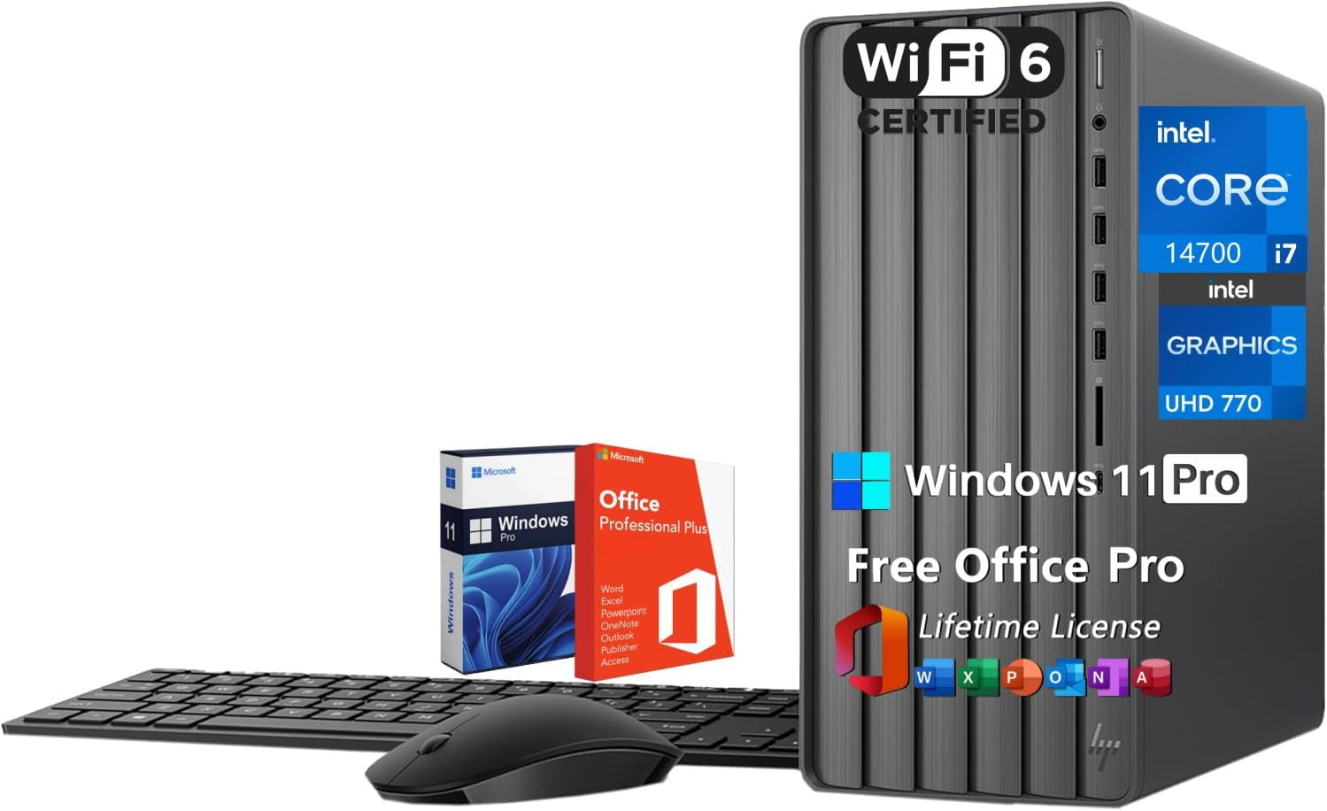 HP Envy Desktop PC - Intel i7-14700(最大5.4GHz) - Intel UHD