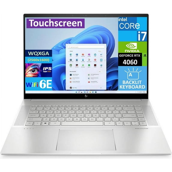 HP Envy HIGH PERFORMANCE Laptop 16.0in Touchscreen IPS WQXGA Display (Intel i7-13700H, 32GB DDR5, 4TB PCIe SSD, GeForce RTX 4060, Backlit KB, 2 Thunderbolt 4, WiFi 6E, Webcam, Win 11 Pro)