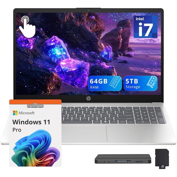 HP Envy Laptop, 17.3" FHD Touchscreen, Intel Core i7-1260P Processor, 32GB RAM, 2TB SSD, IR Camera, HDMI, SD Card Reader, Backlit KB, Wi-Fi 6, Windows 11 Home