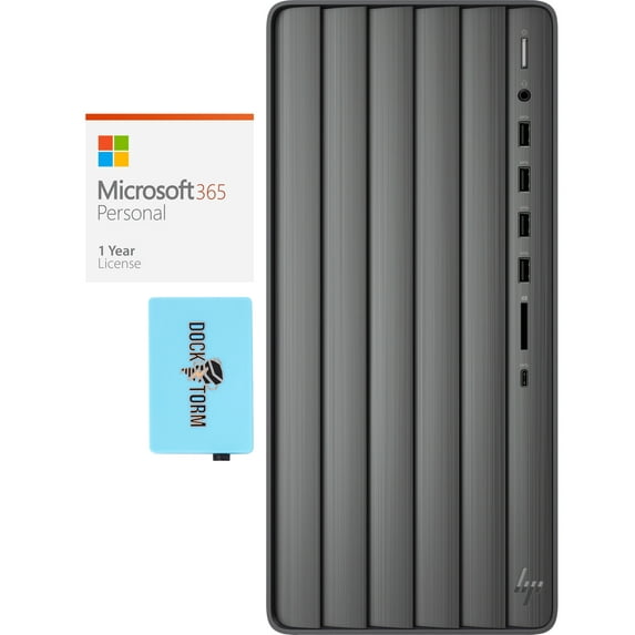 HP Envy TE01-2265t PC Home/Business Desktop (Intel i5-11400 6-Core, NVIDIA GTX 1660 SUPER, 32GB RAM, 2TB SATA SSD, Wifi, HDMI, Bluetooth, Win 11 Pro) with Microsoft 365 Personal , Hub