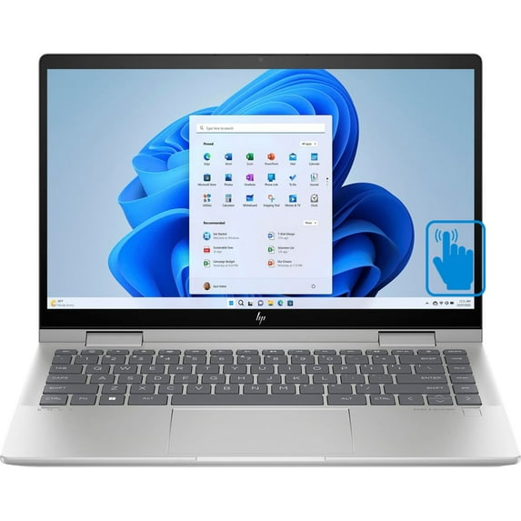 HP Envy X360 14.0" Touchscreen FHD 2-in-1 Laptop (10-Core Intel i5-1335U upto 4.6 GHz, 8GB RAM, 512GB PCIe SSD, Intel Iris Xe, Backlit KYB, FP Reader, Micro SD Reader, WiFi 6, Win11Pro)