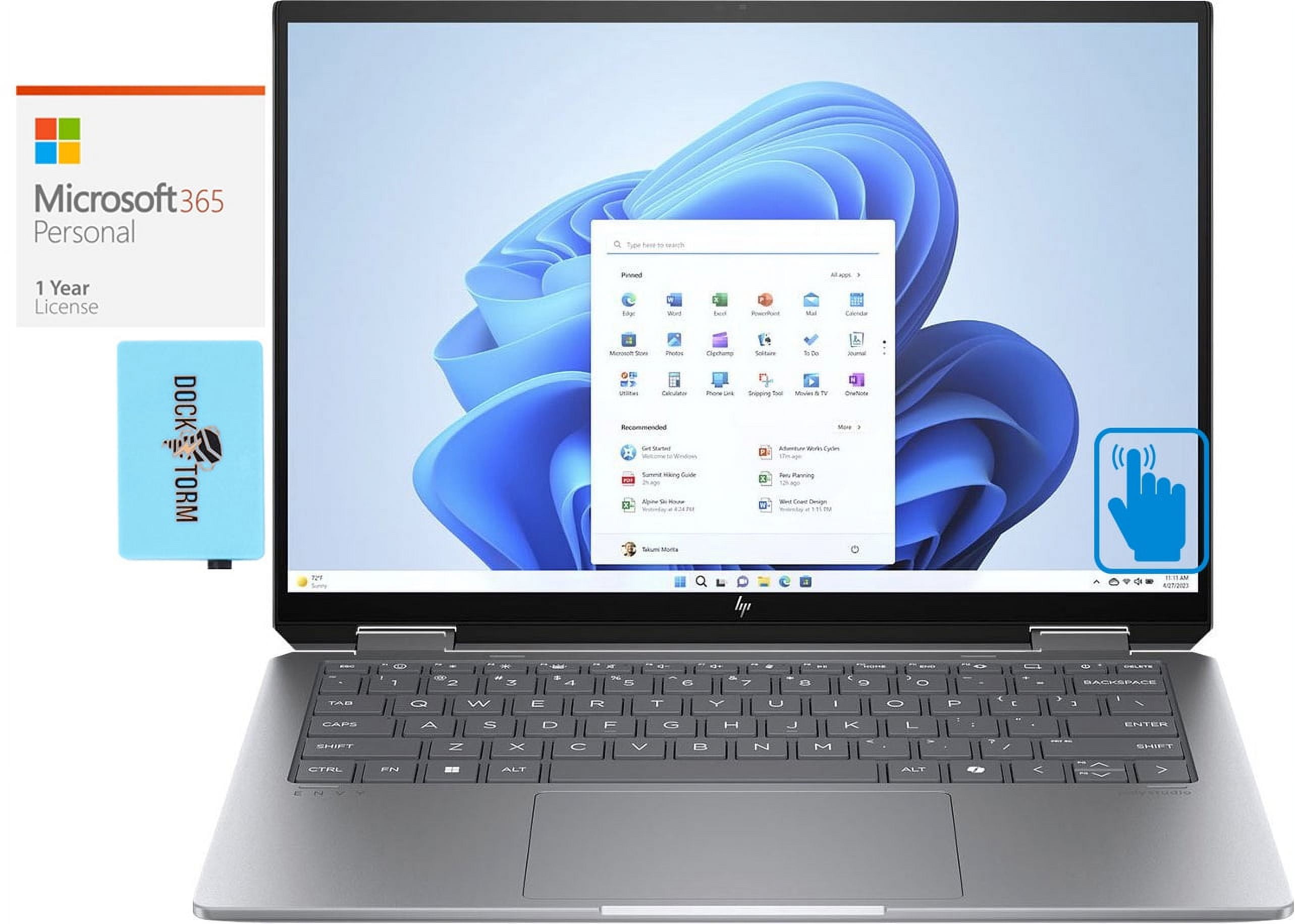 HP Envy x360 14-fc0013dx Home/Business 2-in-1 Laptop (Intel Ultra