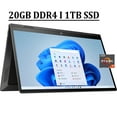 thumbnail image 1 of HP Envy x360 15 2-in-1 Business Laptop 15.6" FHD IPS Touchscreen AMD Octa-Core Ryzen 7 5700U 20GB DDR4 1TB SSD AMD Radeon Graphics Backlit Keyboard HDMI USB-C WiFi6 Win10 Black, 1 of 6