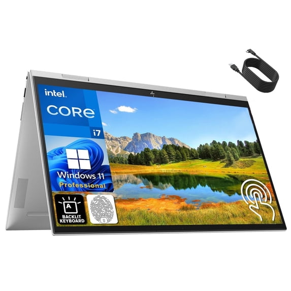 HP Envy x360 15.6" Touchscreen FHD 2-in-1 Business Laptop Computer, 12th Gen Intel 12-Core i7-1260P, 32GB DDR4 RAM, 1TB PCIe SSD, WiFi 6, BT 5.3, Backlit KB, Windows 11 Home