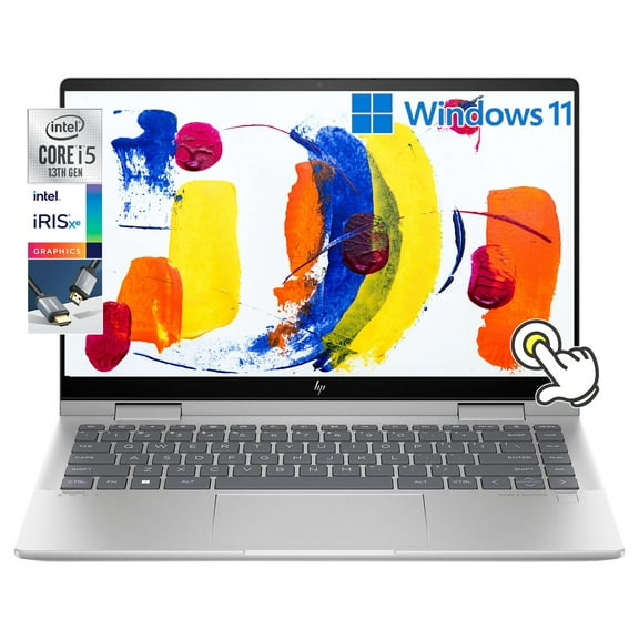 HP Envy x360 2-in-1 14" FHD IPS Touchscreen Laptop Intel Core i5-1335U(Beats i7-1260U) Backlit KB Fingerprint Reader, Windows 11 | Natural Silver (8GB RAM | 512GB SSD) (14 inch)