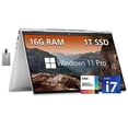 thumbnail image 1 of HP Envy x360 2-in-1 15.6'' FHD Touchscreen Laptop, Intel Core i7-1355U, 16GB LPDDR5 RAM, 1TB SSD, Backlit KB, Intel Iris Xe Graphics, 5MP IR Camera, Win 11 Pro, Silver, 32GB Hotface USB Card, 1 of 5