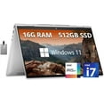 thumbnail image 1 of HP Envy x360 2-in-1 15.6" FHD Touchscreen Laptop, Intel Core i7-1355U, 16GB LPDDR5 RAM, 512GB SSD, Intel Iris Xe Graphics, Backlit Keyboard, 5MP IR Camera, Windows 11, Silver, 32GB Hotface USB Card, 1 of 7