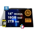 thumbnail image 1 of HP Envy x360 2-in-1 Copilot AI PC Laptop 14" WUXGA Touch AMD Zen 4 8-core Ryzen 7 8840HS (>i7-1355U) 16GB RAM 2TB SSD Backlit USB-C 5MP IR Privacy Camera Poly Fast Charge Win11Pro w/ICP Accessory, 1 of 5