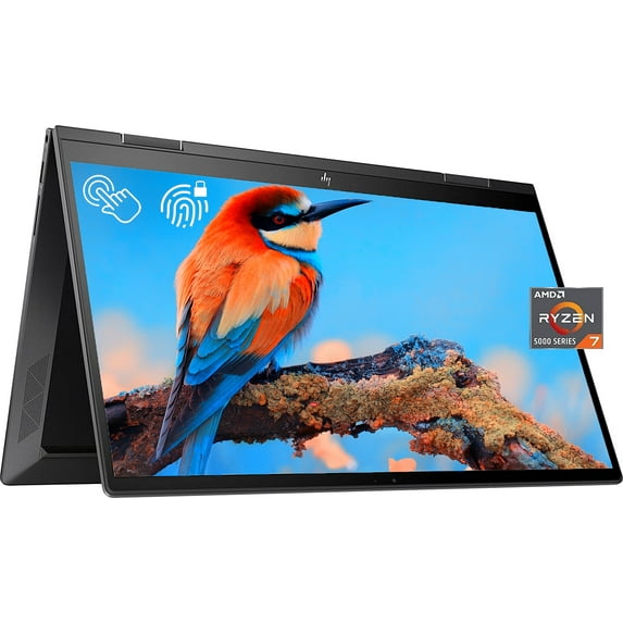 HP Envy x360 Convertible Laptop, 15.6" FHD IPS Touchscreen Display, AMD Ryzen 7 5825U Processor, 32GB RAM, 2TB SSD, AMD Radeon Graphics, Fingerprint Reader, Windows 11 Home