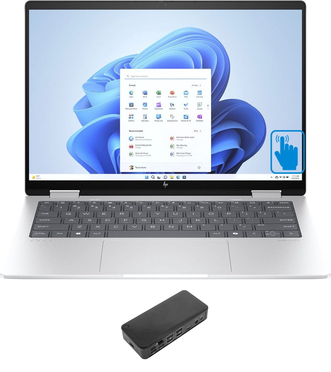 HP Envy x360 Home/Business 2-in-1 Laptop (AMD Ryzen 5 8640HS 6-Core, 14 ...