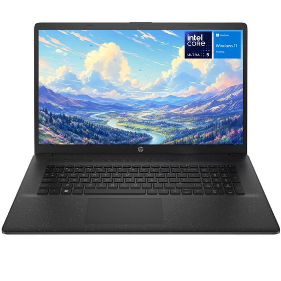 HP Essential 17.3" HD Laptop, Intel Core Ultra 5 225U, 12GB DDR5, 512GB SSD, Windows 11 Home, Black