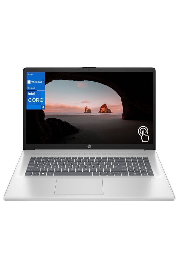 HP Essential 17t Laptop, 17.3" HD + Touchscreen 60Hz, Intel Core i7-1355U,32GBRAM, 1TB SSD, Windows 11 Home, Silver