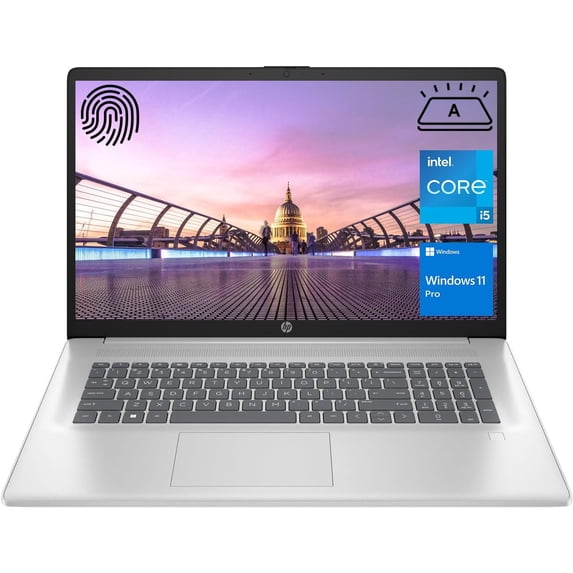 HP Essential Business Laptop, 17.3" FHD Display, Intel Core i5-1334U, 16GB RAM, 512GB PCIe SSD, Wi-Fi 6, Webcam, Backlit Keyboard, Windows 11 Pro, Silver