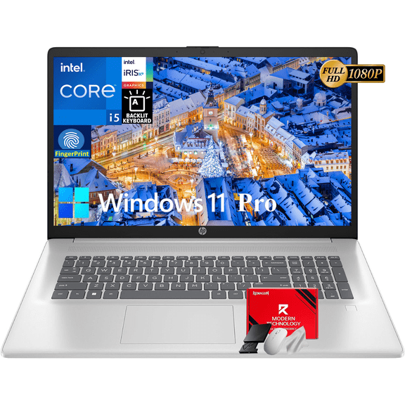 HP Essential Business Laptop, 17.3" FHD Display, Intel Core i5-1334U, 32GB RAM, 2TB PCIe M.2 SSD, Wi-Fi 6, Webcam, Backlit Keyboard, Windows 11 Pro, Silver