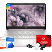 HP Everyday Laptop Computer for Student & Business   Intel Quad-Core CPU   8G RAM   128GB UFS+256GB SD Card   1-Year Microsoft Office 365   AI-Powered   14 Inch LED   Windows 11 Pro