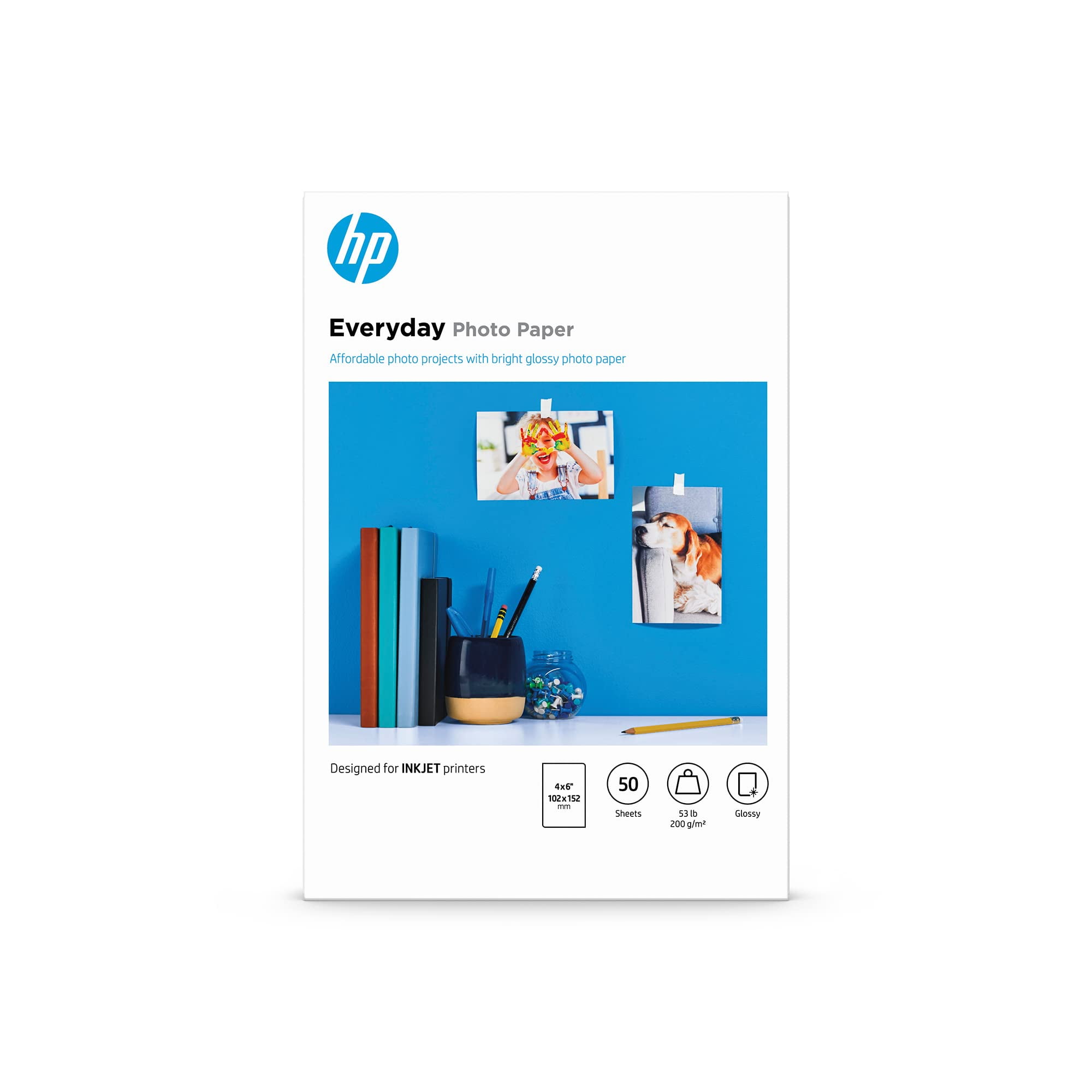 HP Everyday Photo Paper, Glossy, 4x6 in, 50 sheets (CR758A)
