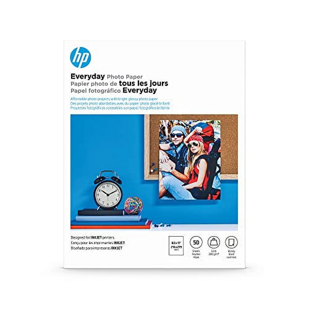 HP Everyday Photo Paper, Glossy, 8.5x11 in, 50 sheets (Q8723A