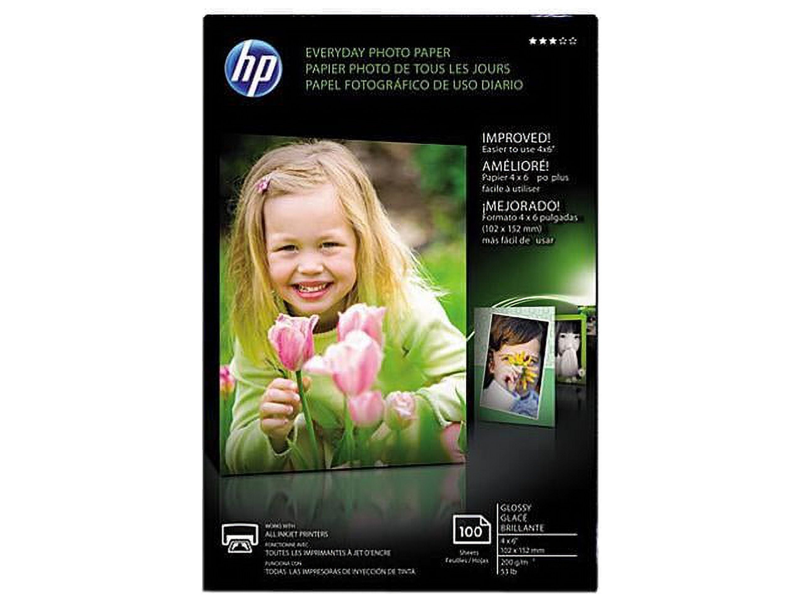 HP Everyday Glossy Photo Paper | 100 Sheets | 4 x 6 in | CR759A