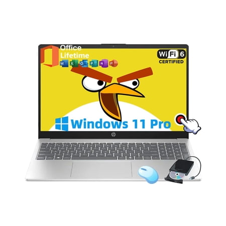 HP Flagship 15.6 Touchscreen Laptop Computer for Business & Student, MS Office Lifetime, Win 11 Pro, Intel i3 1315U, AI Copilot, HD Touch Display, Wi-Fi 6, Long Battery Life, 32GB RAM, 1TB SSD