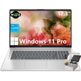 thumbnail image 1 of HP Flagship 17 Laptop Computer - 17.3" 250 nits Display, Intel Core i3-N305, 16GB RAM, 512GB SSD, Windows 11 Pro, Numeric Keypad, Wi-Fi 6, Copilot, 1 of 7