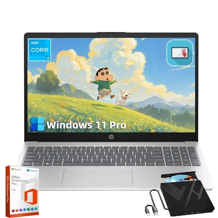 HP Flagship Touchscreen Laptop Computer - 15.6-inch Display | Intel i3-1215U | Windows 11 Pro & Lifetime Microsoft Office Pro for Business and Student | Numeric Keypad | 32 GB RAM + 1 TB SSD