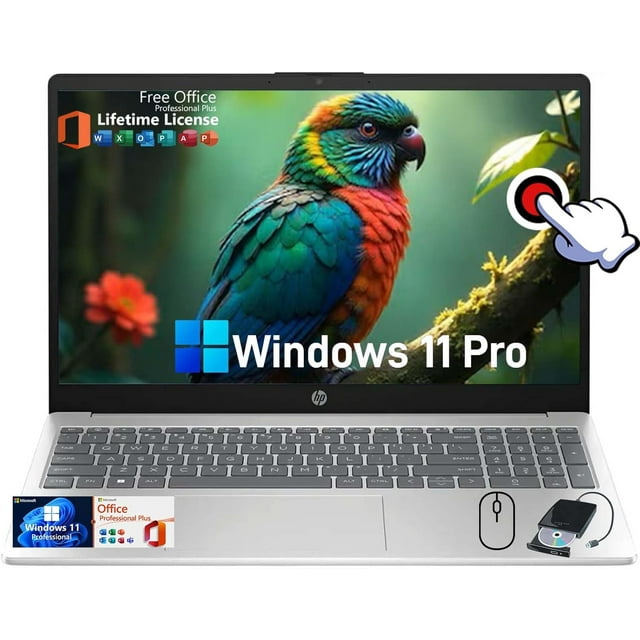 Amazon HP Flagship 15.6 Touchscreen Laptop Computer - w/MS Office Lifetime • Intel 13th Gen Core i3 (Up to 4.5GHz) • HD Touch Display • for Business & Student • AI Copilot • Win 11 Pro (32GB RAM | 1TB SSD) main image 1
