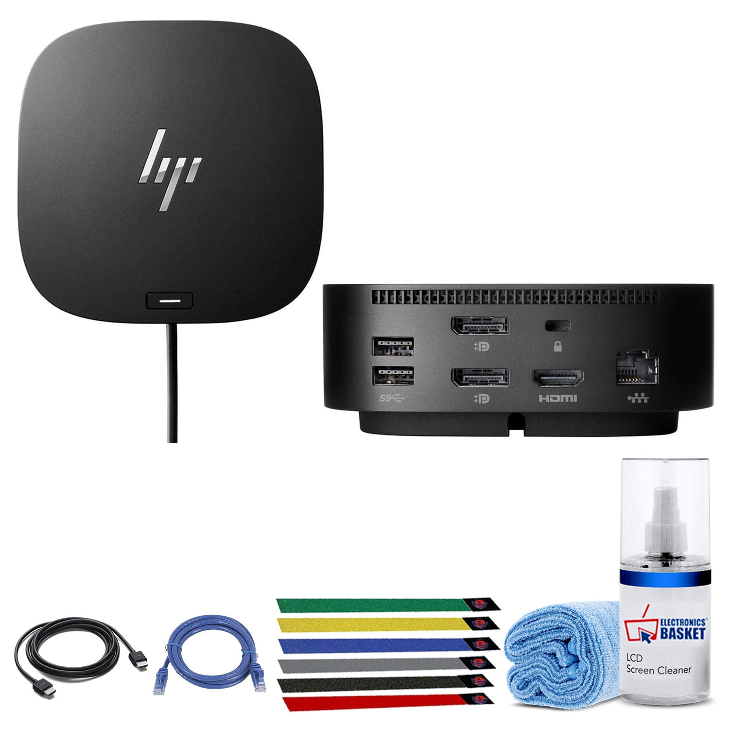 HP G2 USB Type-C Docking Station 1-Pack with Connection Cables & 6