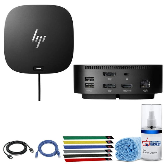 HP G2 USB Type-C Docking Station 1-Pack with Connection Cables & 6-Cable Ties