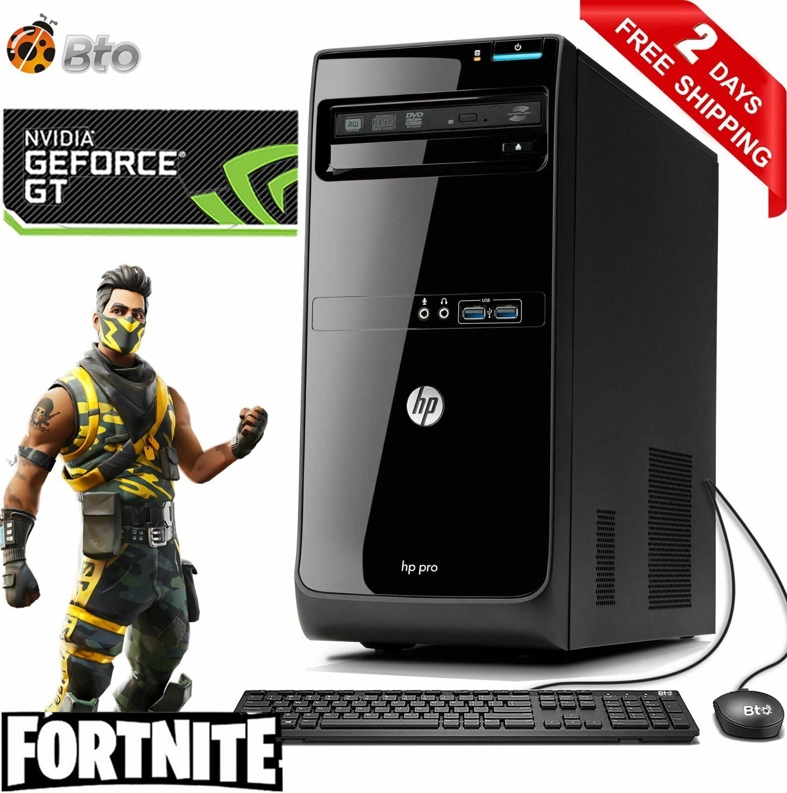 HP Compaq／Win11Pro／i5-3470／14GB／256GBSSD Restored HP Gaming Computer Compaq Pro Tower, Intel Core i5-3470