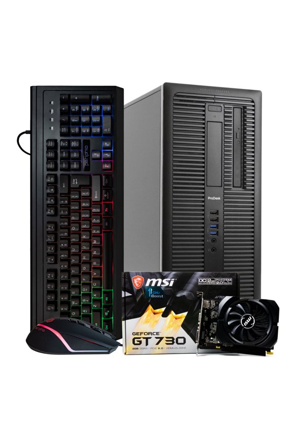 HP Gaming Computer Tower 600G1 Nvidia GeForce GT 730 Graphics Intel Core i5 8GB RAM 1TB HDD Windows 10 HDMI Wi-Fi