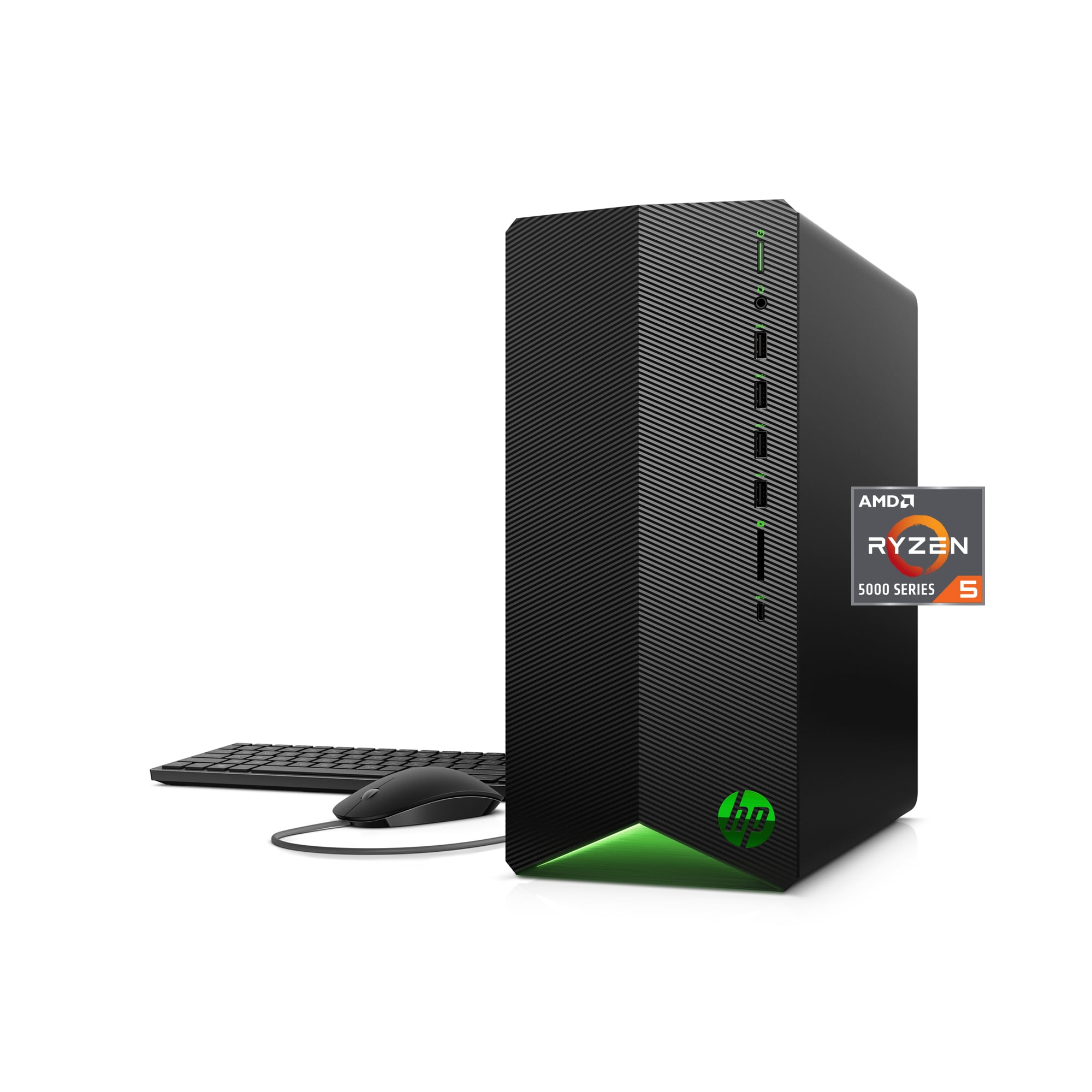 Flyselskaber Kaptajn brie trug HP Gaming R5 RX 5500 Gaming Desktop, AMD Ryzen 5-5600G, AMD Radeon RX 5500,  8GB RAM, 256GB SSD, Black, Windows 11 Home, TG01-2003w - Walmart.com