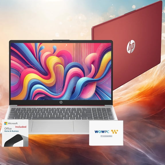HP Go Slim 15.6" Laptop, 16GB RAM, 1.5TB Storage(512GB External SSD and 1TB Cloud Storage), Intel Quad-core Processor, Fast Wi-Fi 6, Upto 12 Hours Battery, Win 11 with Free 12-Month Microsoft Suite