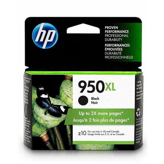 HP HP 950XL High Yield Black Original Ink Cartridge (CN045AN)(Single Pack). Sold without manufacturer warranty
