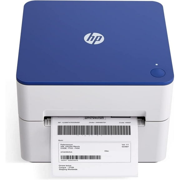 HP HPKE200 Thermal Label Printer, 4x6 High-Speed Printer W/Internal Tray - 203 DPI