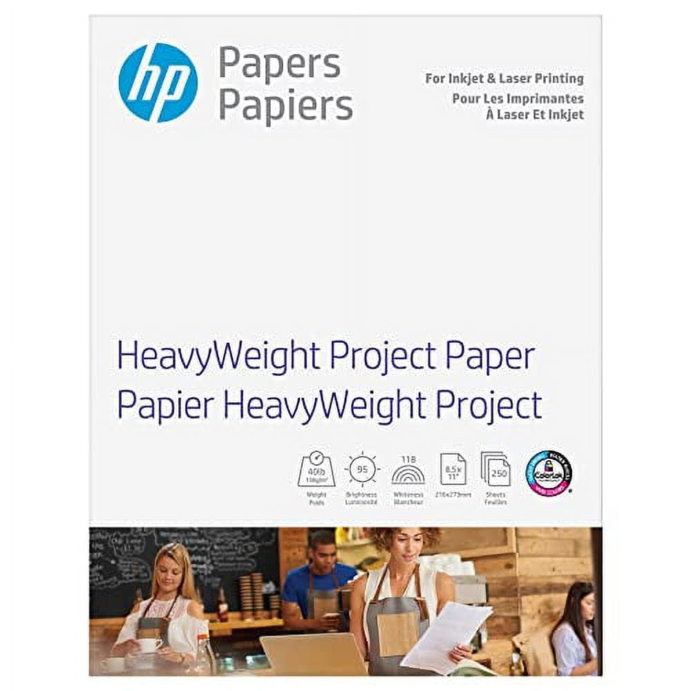 HP HeavyWeight Project Paper, Matte, 8.5x11 in, 40 lb, 250 sheets
