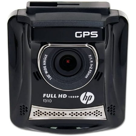 HP Hewlett Packard Full HD 1080P Car Dash DVR with GPS, Black HPD-F310-VP