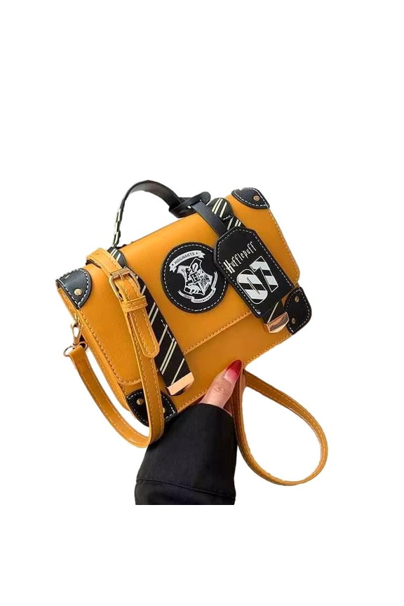 HP Hufflepuff 9x7 inch Crossbody Snap Close Designer Handbag