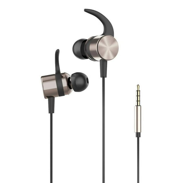 HP In-Ear Stereo Headphones with Volume Control and Microphone, Gold
