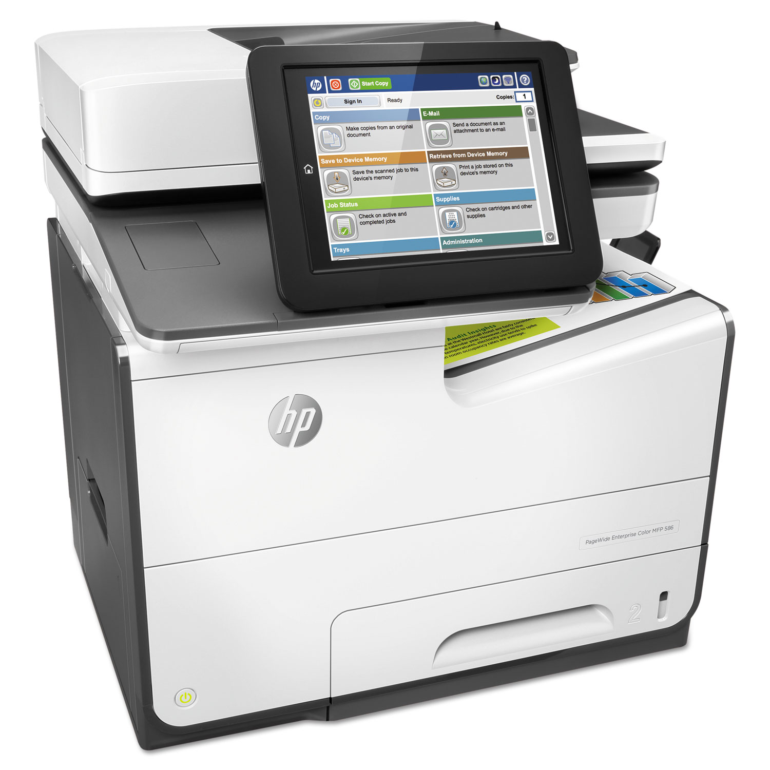 HP Inc. PageWide Enterprise Color MFP 586dn Copy/Print/Scan G1W39A - image 1 of 5